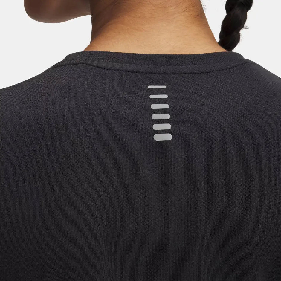 Under Armour Womens Launch Jacquard T-Shirt In Black