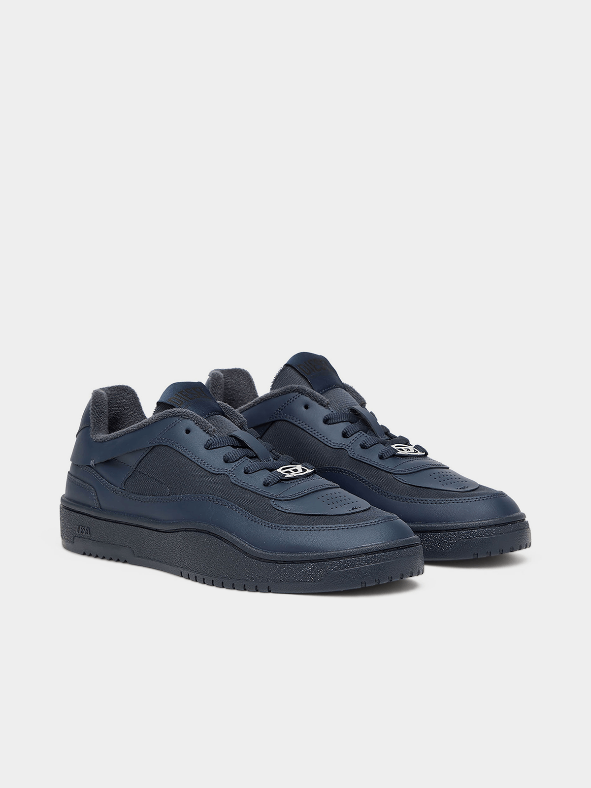 Diesel Mens S Oval Skate Low Sneakers Navy