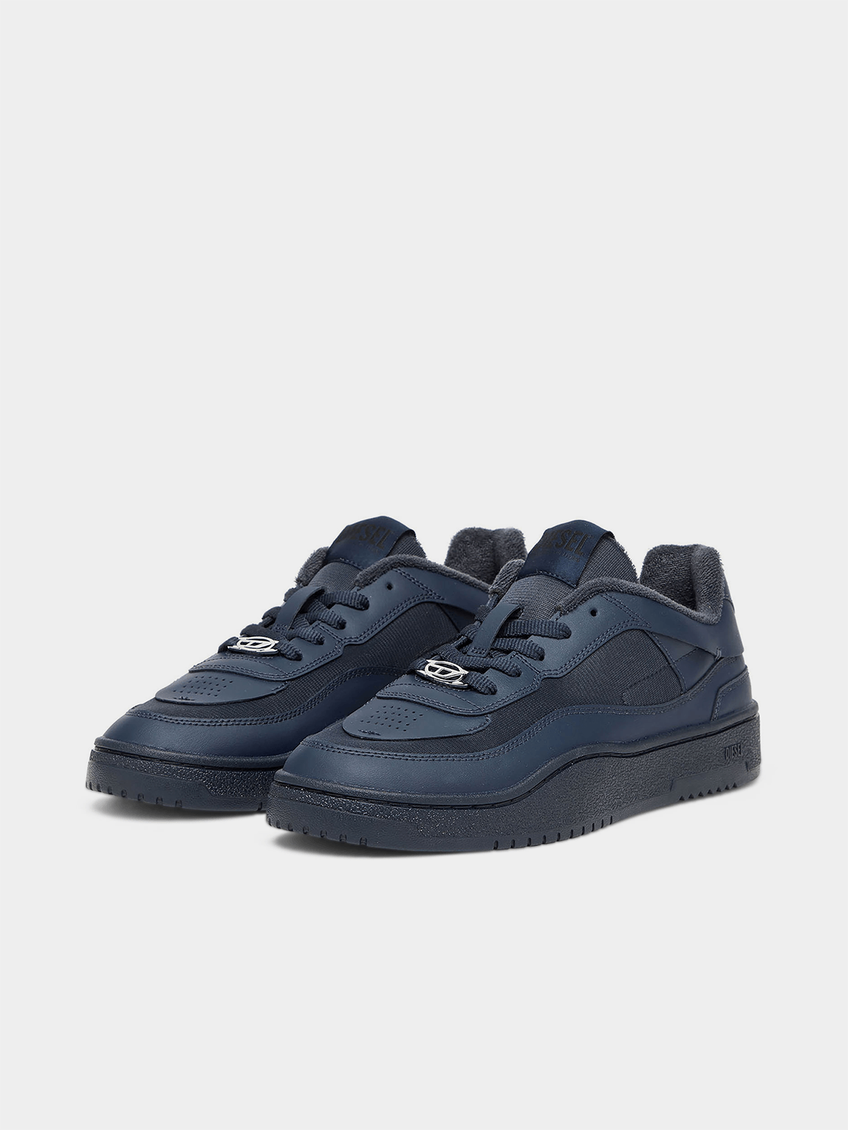 Diesel Mens S Oval Skate Low Sneakers Navy