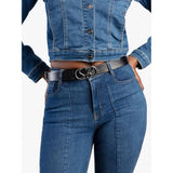 Sissy Boy Belt With SB Logo Hadwear Buckle In Black & Silver