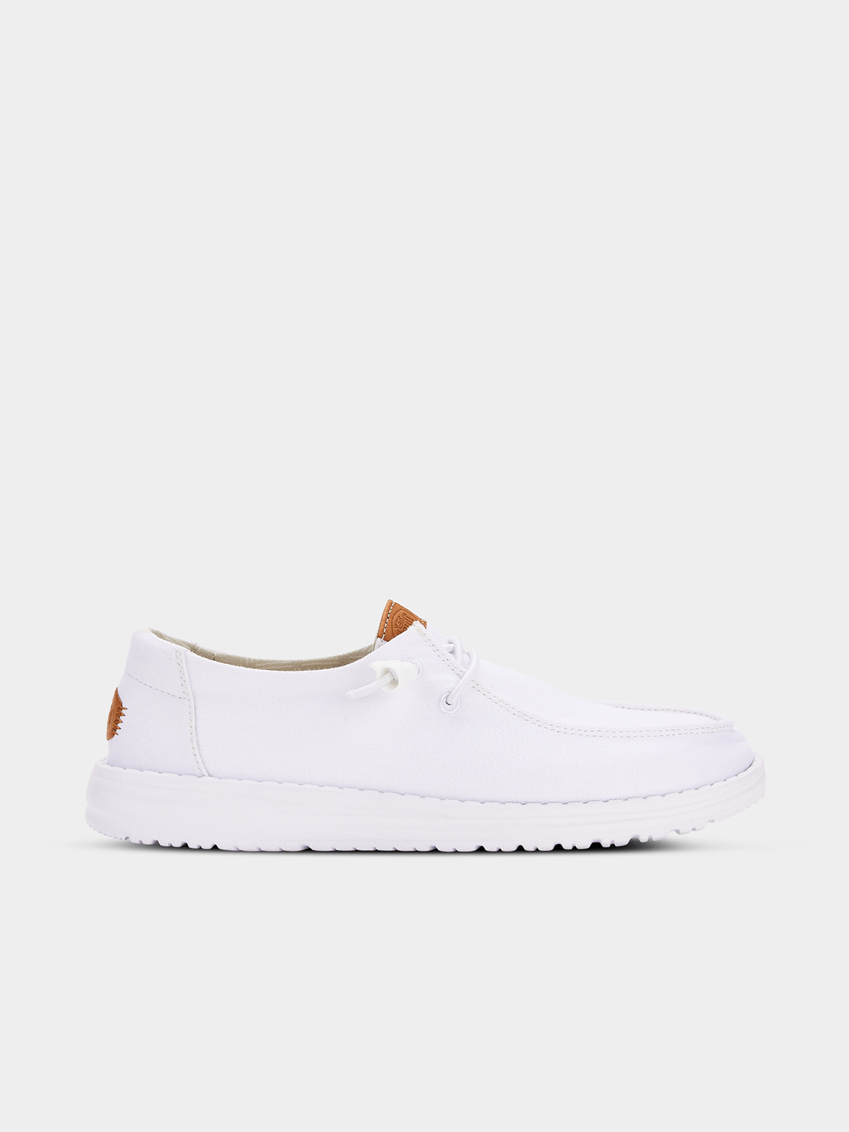 Hey Dude Womens Wendy Stretch Canvas Shoes In White