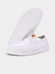 Hey Dude Womens Wendy Stretch Canvas Shoes In White