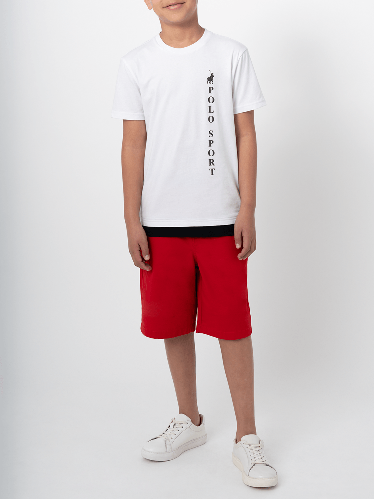 Polo Boys Dave Printed T-Shirt In White