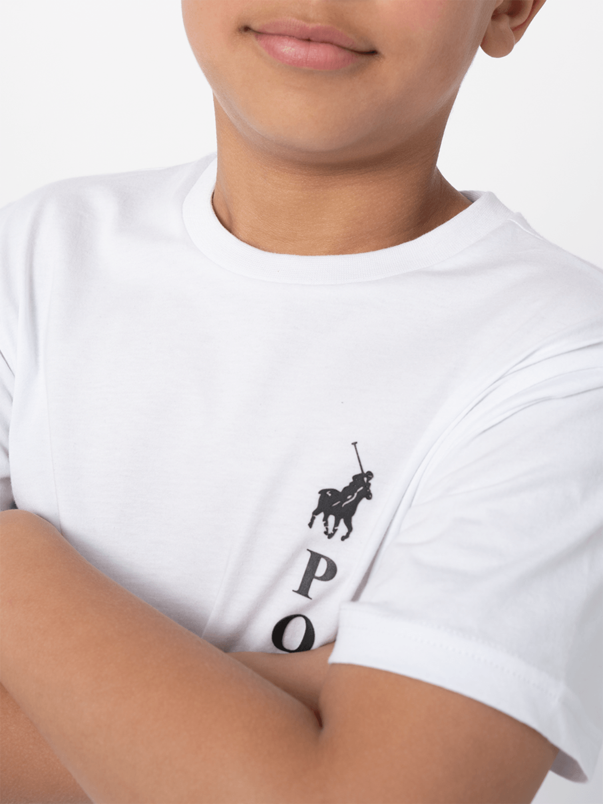 Polo Boys Dave Printed T-Shirt In White