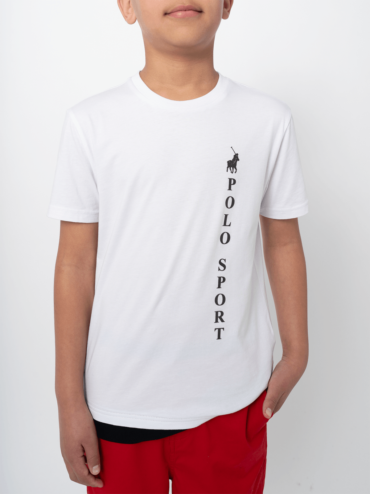 Polo Boys Dave Printed T-Shirt In White