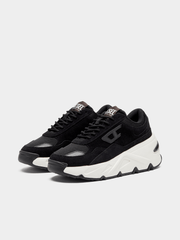 Diesel Womens Savanna Sneakers In Black and White