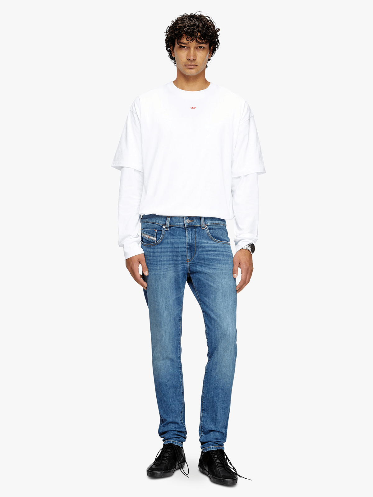 Diesel Mens S-Mine Regular Jeans In Denim