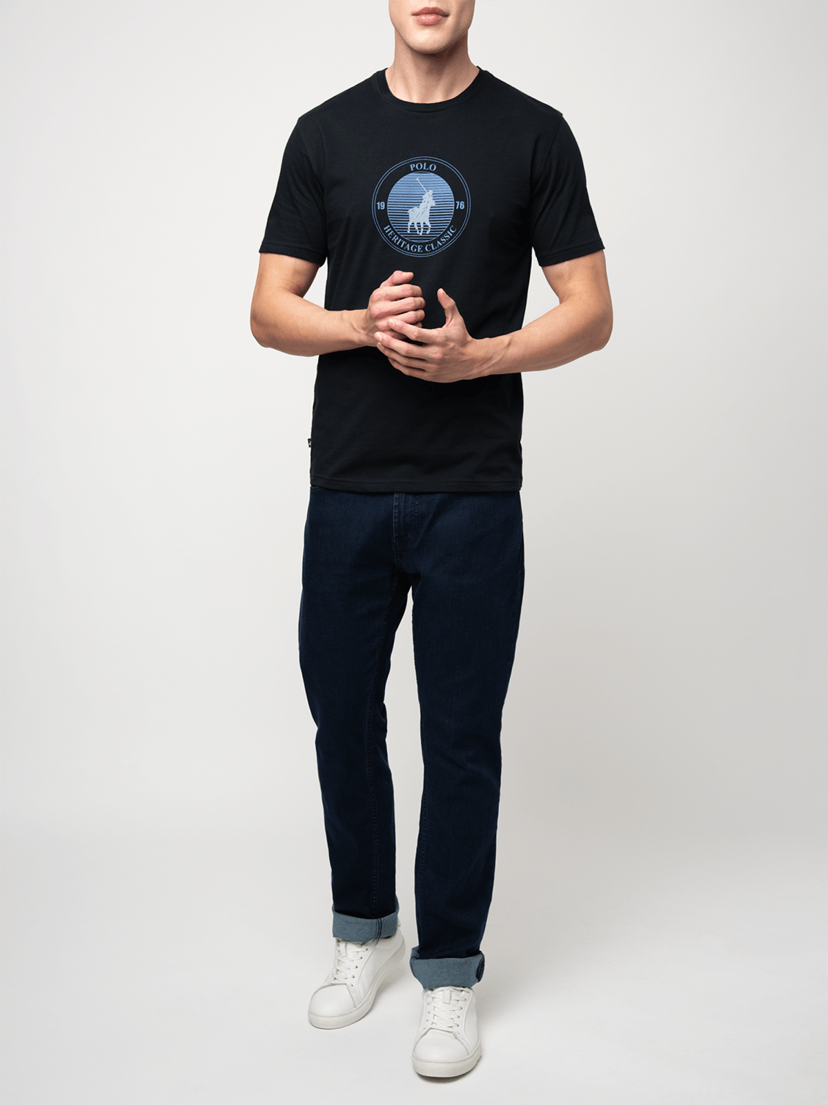 Polo Mens HD Print T-Shirt In Navy