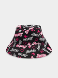 Character Group Girls Barbie Tween Bucket Hat In Black Multi