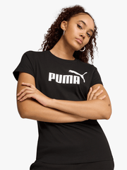 Puma Womens Essential No.1 Logo T-Shirt In Black
