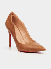 Miss Black Ladies Lola 58 Heels In Tan