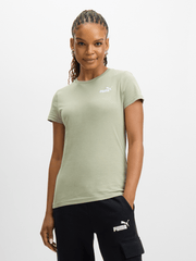 Puma Womens Essential Small Logo T-Shirt In Army Green