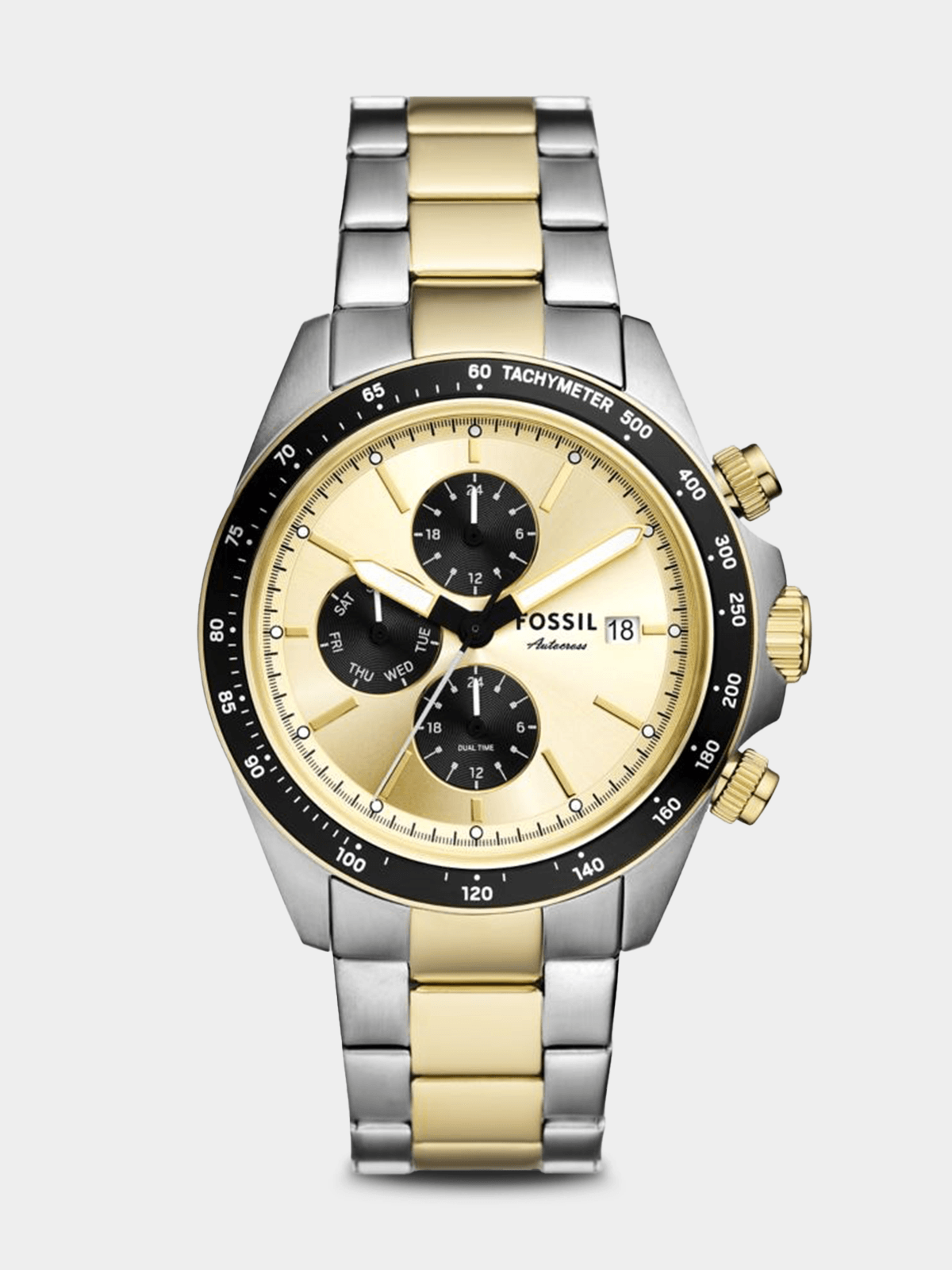 Fossil Auto Cross Chrono Watch In Silver