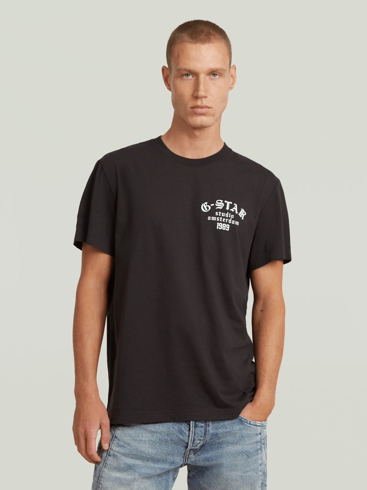 G-Star Raw Mens Studio Arms T-Shirt In Dark Black