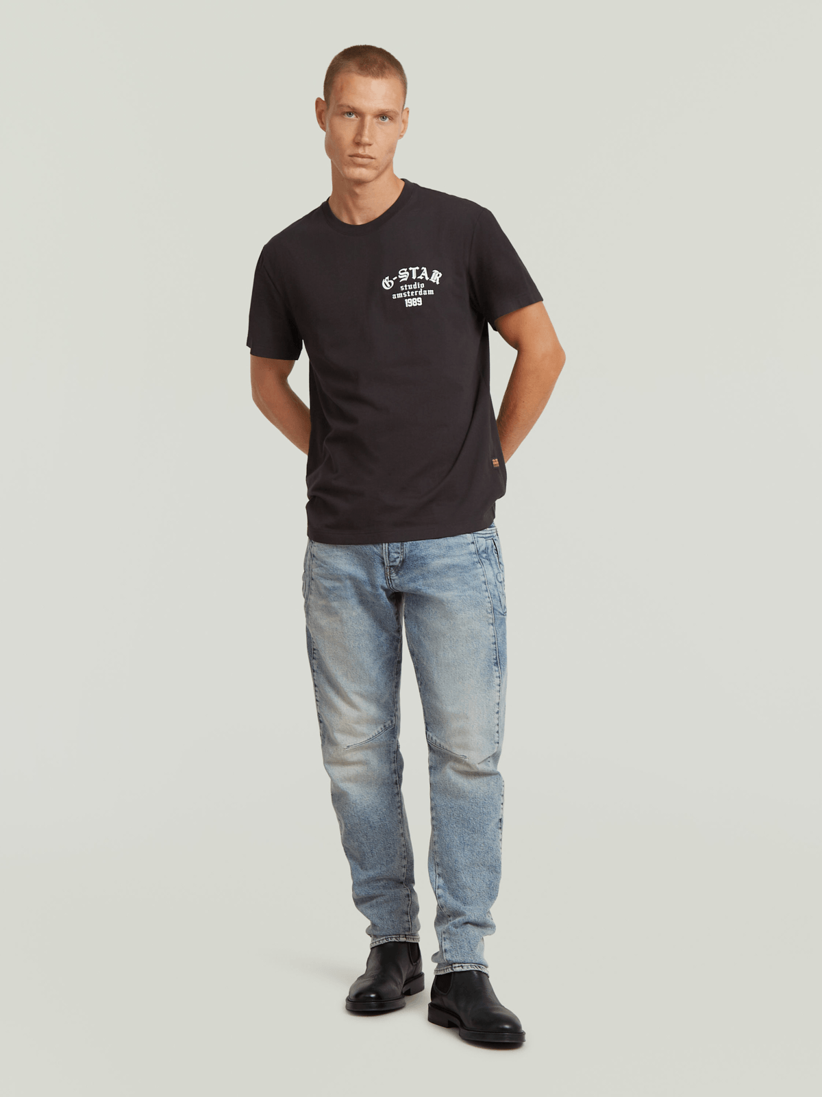 G-Star Raw Mens Studio Arms T-Shirt In Dark Black