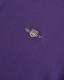 Gant Mens Regular Shield Short Sleeve Pique Polo Shirt In Purple