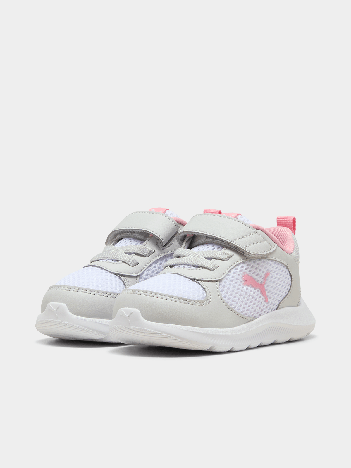 Puma Girls Fun Racer 2 Ac+ Inf Shoes In White & Pink