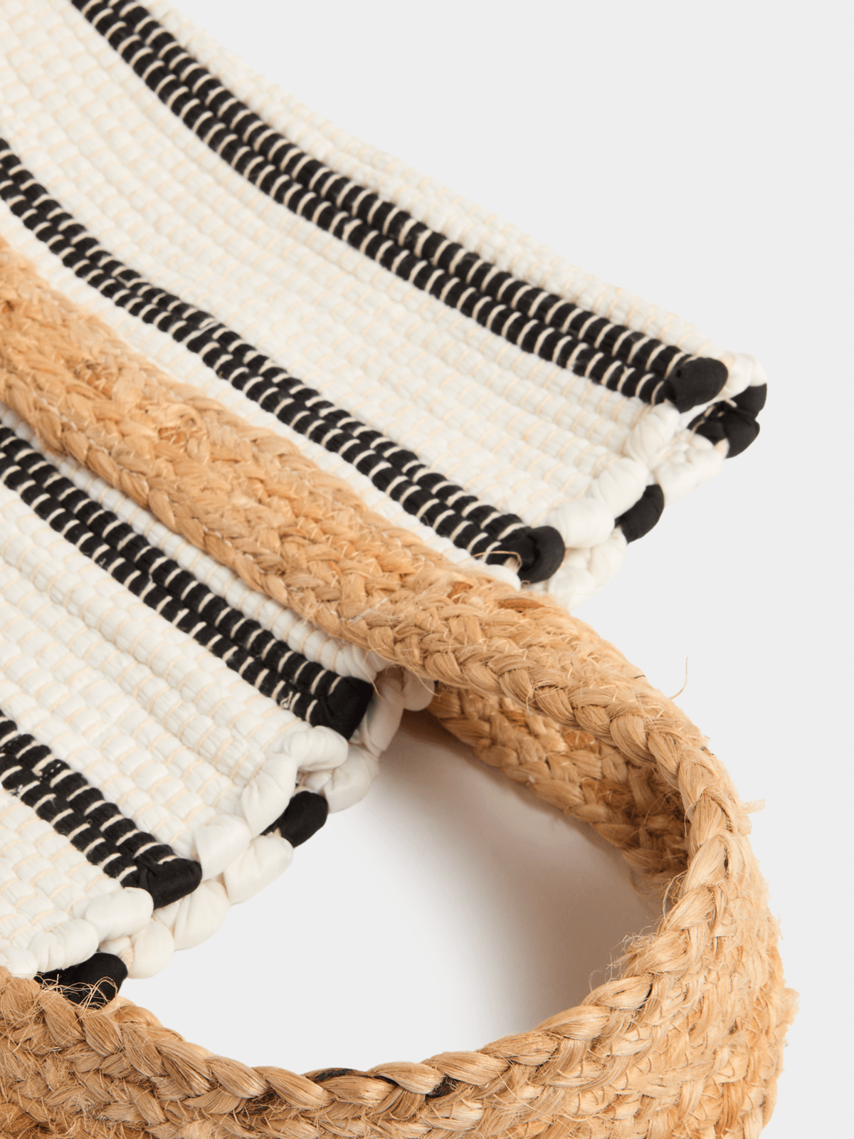 Izabel London Stripe Envelope Bag In Wite & Black