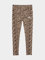Puma Womens Animal Print Leggings In Almond