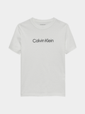 Calvin Klein Unisex Inst Logo Short Sleeve T-Shirt In White