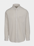 Pringle Mens Riaan Long Sleeve Classic Linen Shirt In Stone