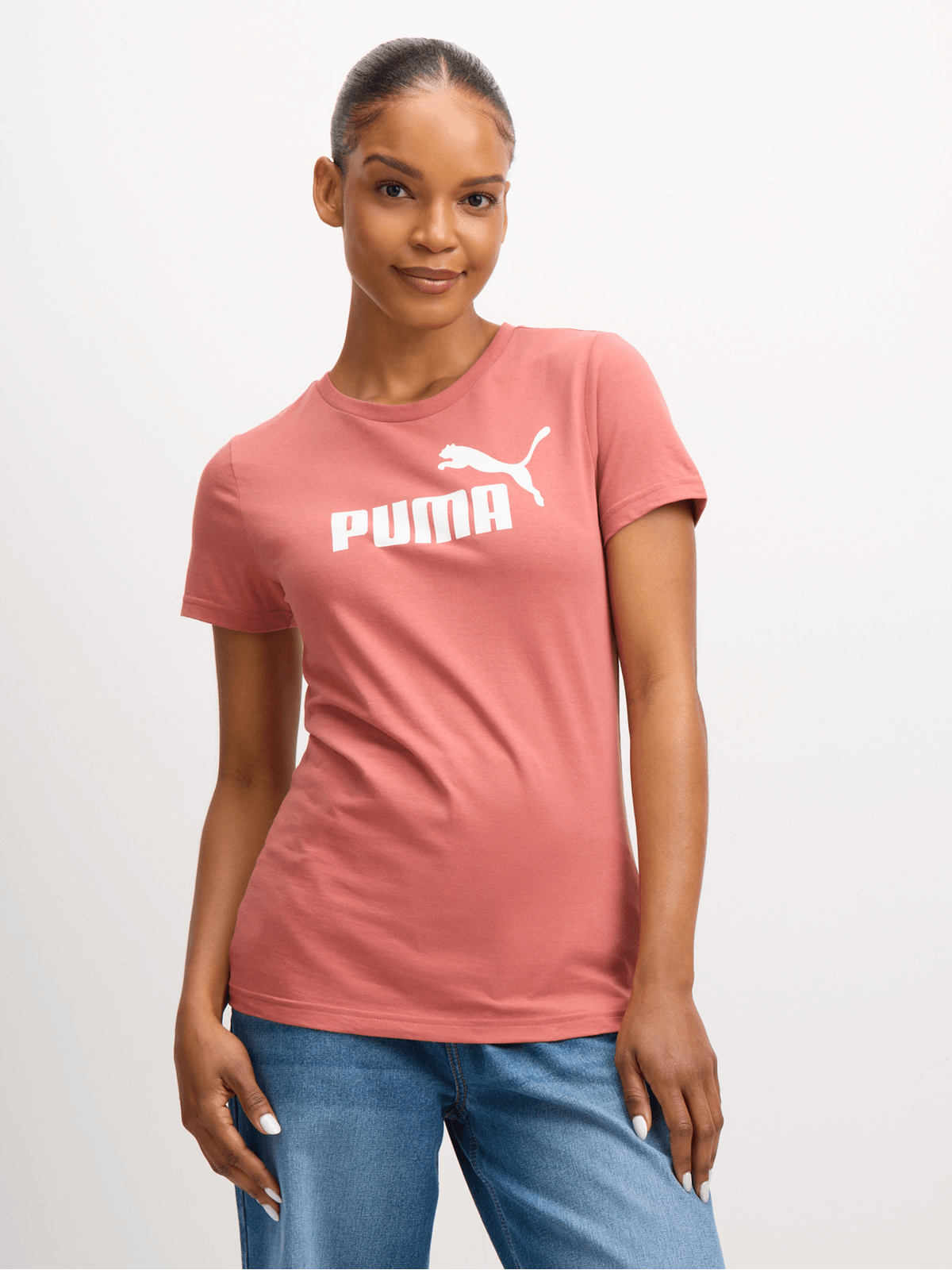 Puma Womens Essential Logo T-shirt In Red