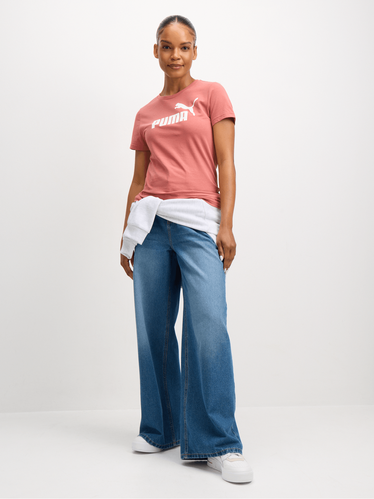 Puma Womens Essential Logo T-shirt In Red