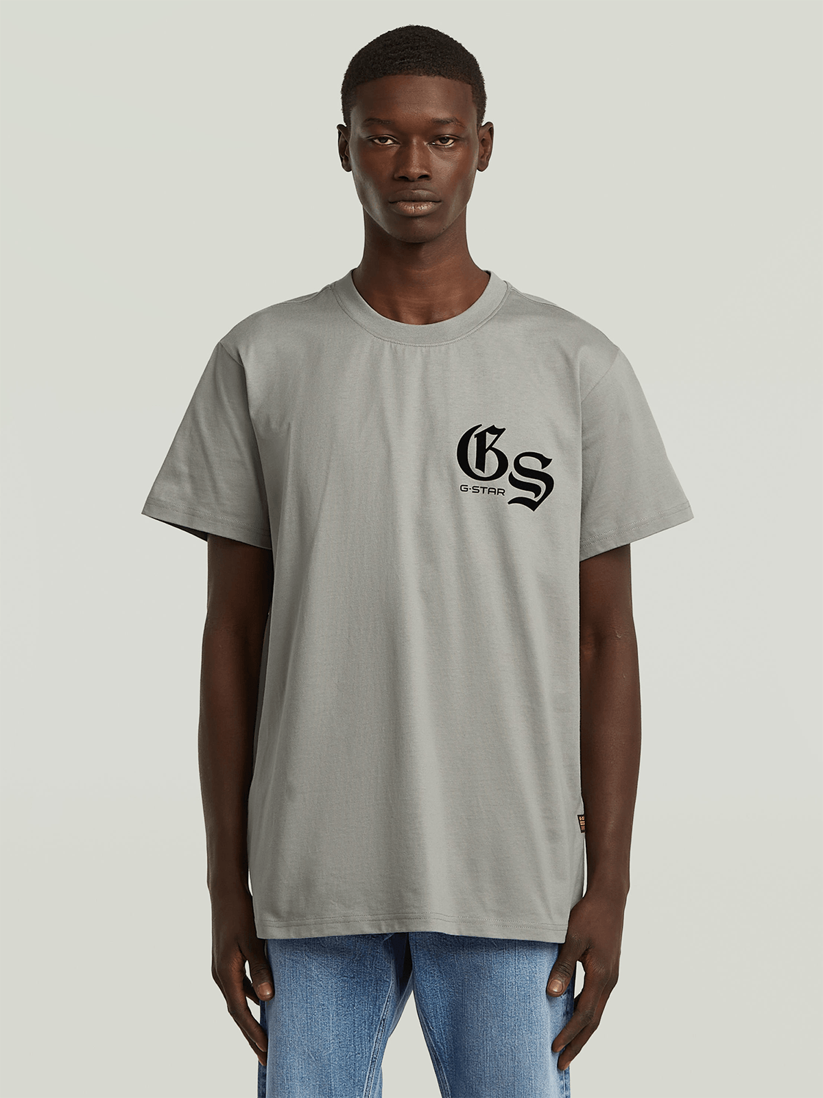 G-Star Raw Mens Flock Back Losee T-Short In Grey