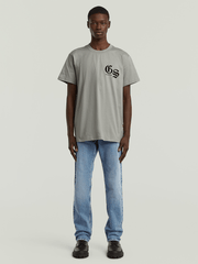 G-Star Raw Mens Flock Back Losee T-Short In Grey