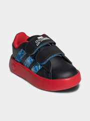 Adidas Mens Marvel Spider-Man Grand Court Sneakers In Black & Red