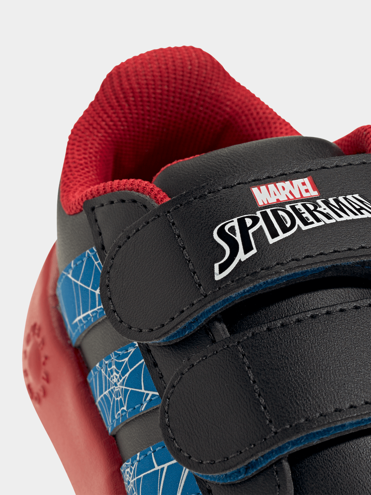 Adidas Mens Marvel Spider-Man Grand Court Sneakers In Black & Red