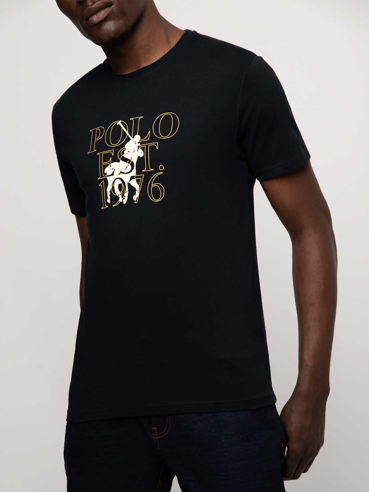 Polo Mens Logo Print T-Shirt In Navy