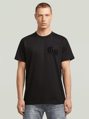 G-Star Raw Mens Flock Back Loose T-Shirt In Black