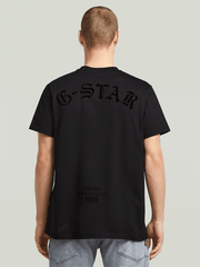G-Star Raw Mens Flock Back Loose T-Shirt In Black
