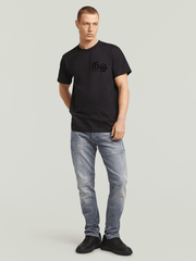 G-Star Raw Mens Flock Back Loose T-Shirt In Black