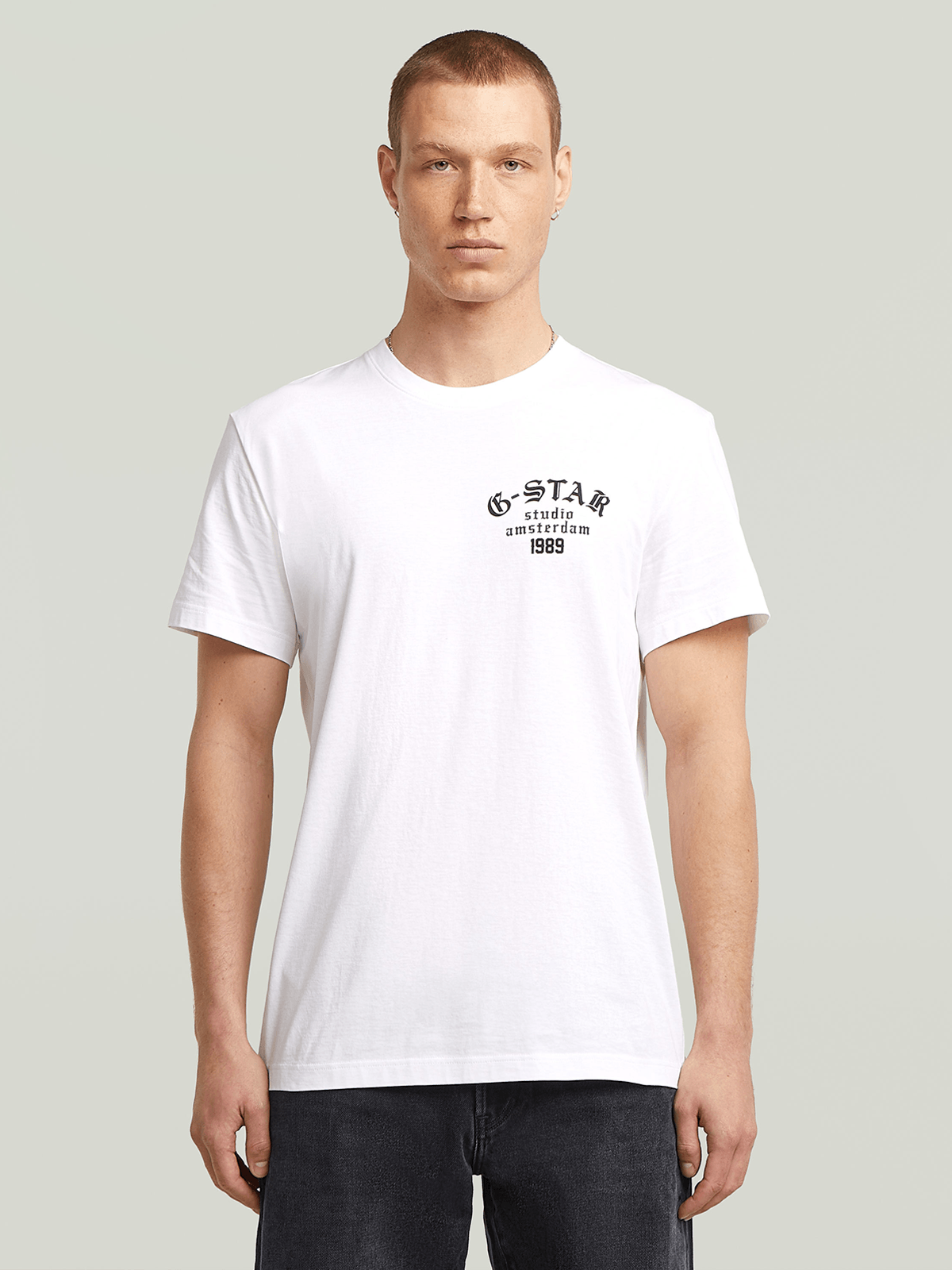 G-Star Raw Mens Studio Arms T-Shirt In White