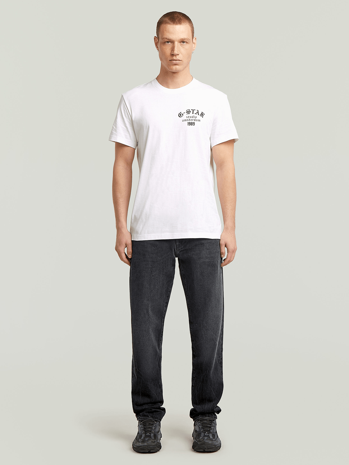 G-Star Raw Mens Studio Arms T-Shirt In White