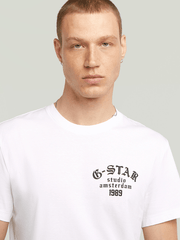 G-Star Raw Mens Studio Arms T-Shirt In White