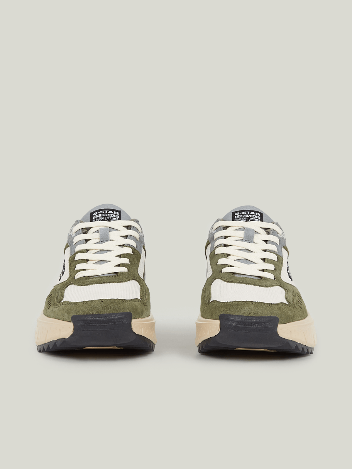 G-Star Raw Mens Duko CTR Sneakers In White and Olive