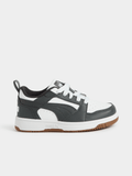 Puma Unisex Rebound V6 Shoes In Grey and White