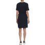 Tommy Hilfiger Womens Textured Shift Knee Dress Short Sleeves In Navy