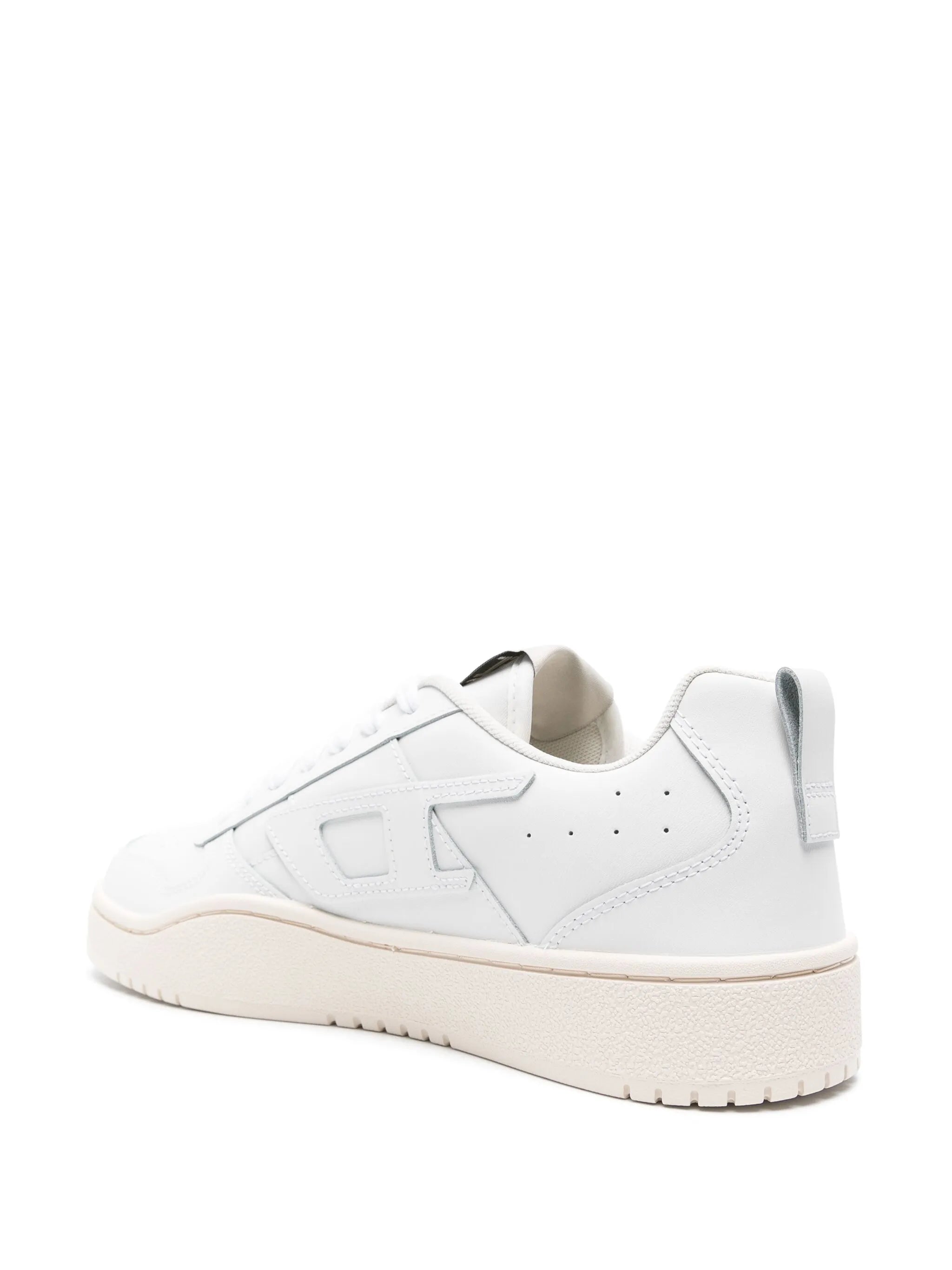 Diesel Mens S-Ukiyo V2 Low Star White Sneaker