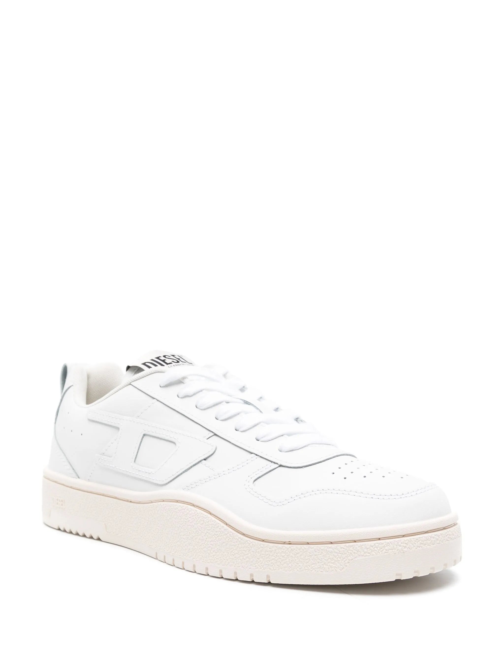 Diesel Mens S-Ukiyo V2 Low Star White Sneaker