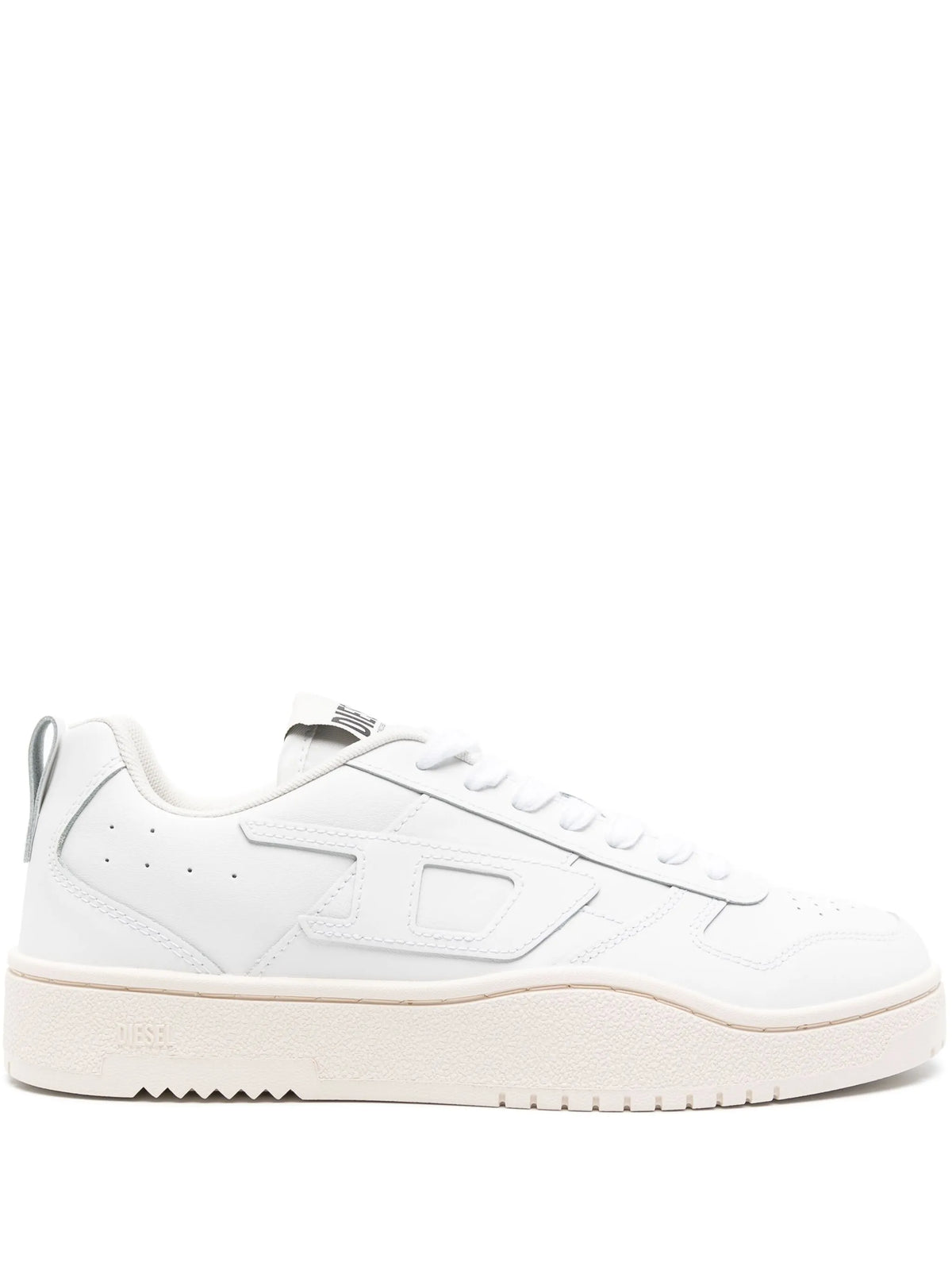 Diesel Mens S-Ukiyo V2 Low Star White Sneaker