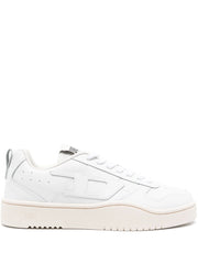 Diesel Mens S-Ukiyo V2 Low Star White Sneaker