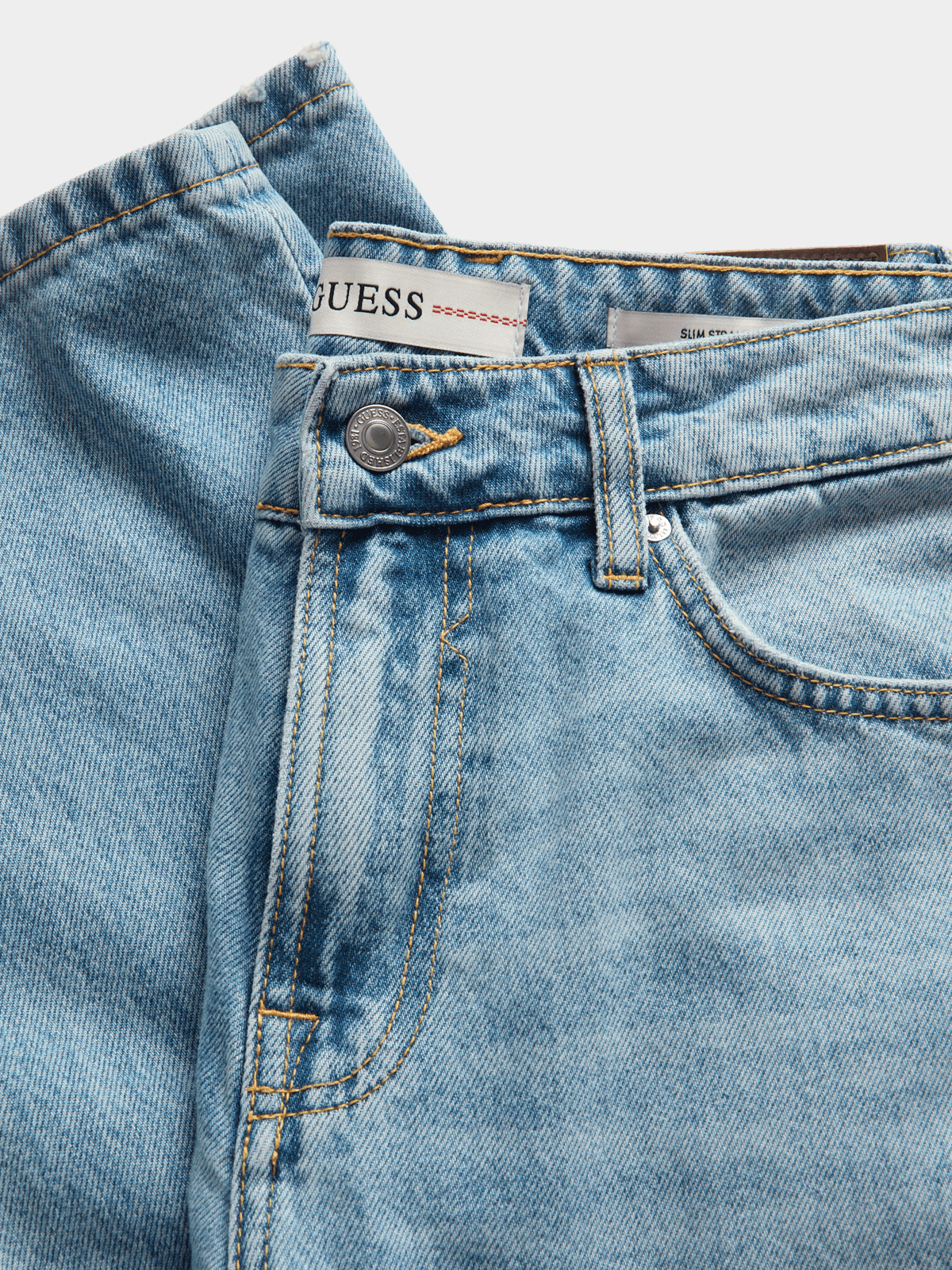 Guess Mens Skinny Jeans In Light Wash