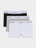 Calvin Klein Mens 3 Pack Trunks In Black Multi