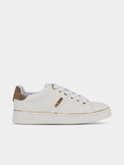 Guess Ladies Britz Sneaker In  White