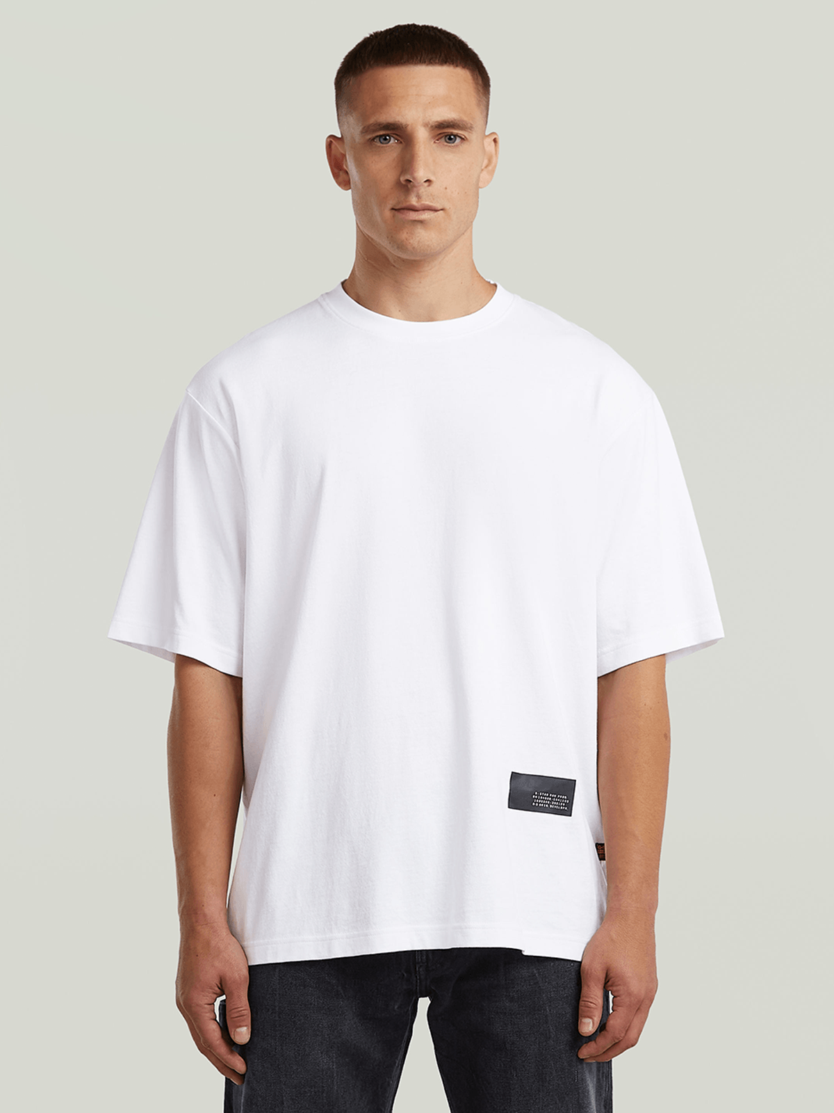 G-Star Raw Mens Badge Boxy R T-Shirt White