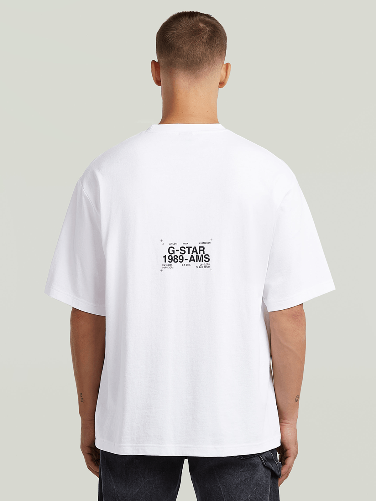 G-Star Raw Mens Badge Boxy R T-Shirt White